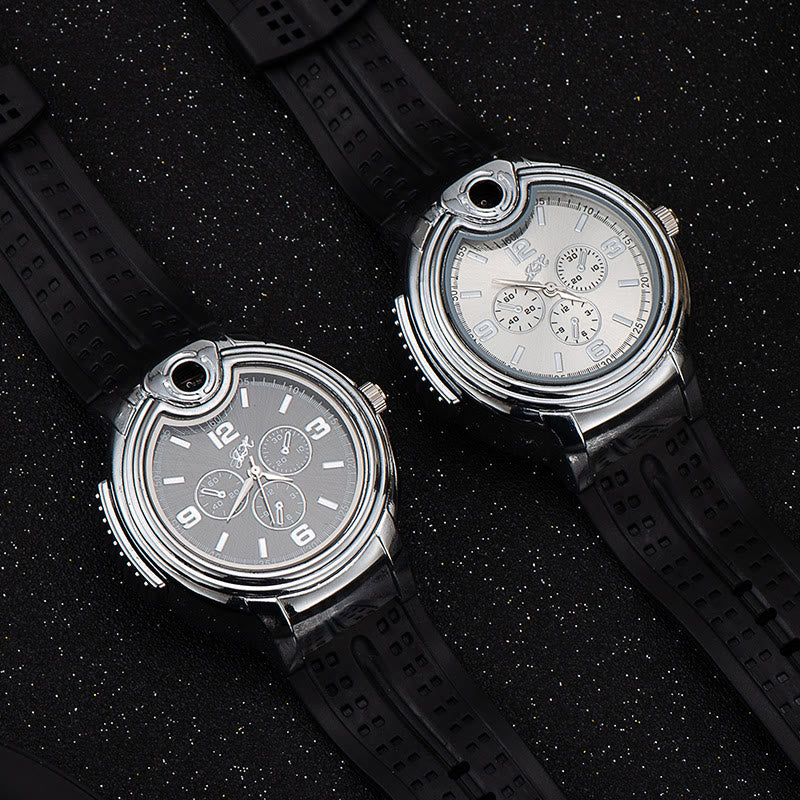 Luxuriöses nachfüllbares Butanfeuerzeug in Armbanduhrform