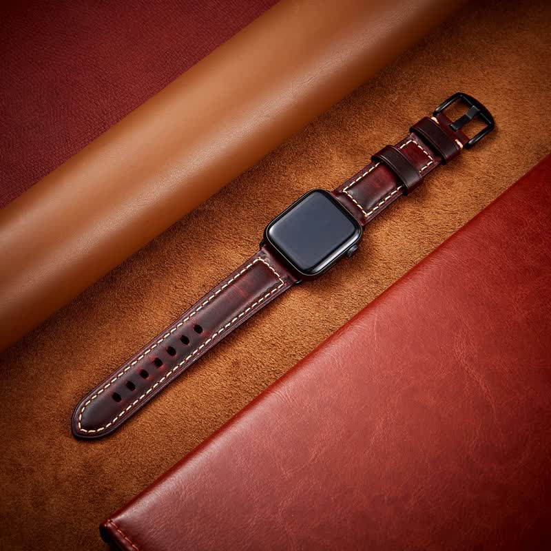 Klassisches Vintage-Uhrenarmband aus Ölwachsleder
