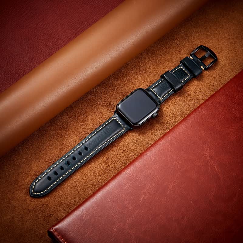 Klassisches Vintage-Uhrenarmband aus Ölwachsleder
