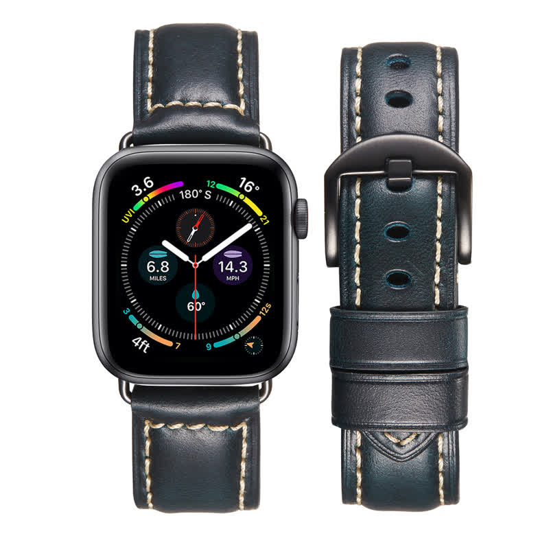 Klassisches Vintage-Uhrenarmband aus Ölwachsleder
