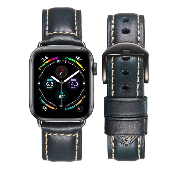 Klassisches Vintage-Uhrenarmband aus Ölwachsleder