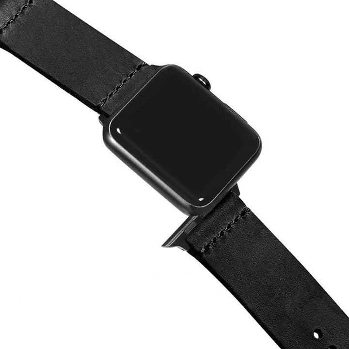 Einzigartiges Uhrenarmband aus echtem Leder mit drei Ringen