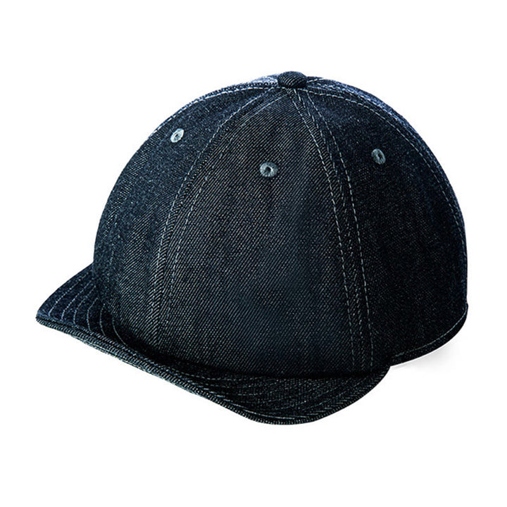 Lässige, achteckige Newsboy-Baskenmütze aus Denim mit kurzer Krempe für Herren