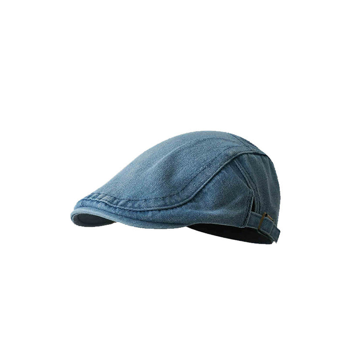 Klassische verstellbare Schiebermütze aus Denim mit Baskenmütze