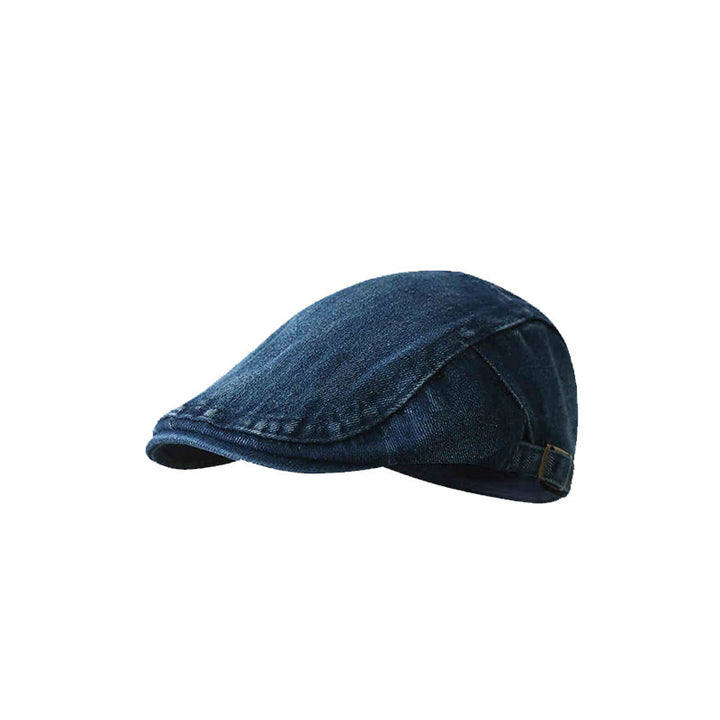 Klassische verstellbare Schiebermütze aus Denim mit Baskenmütze