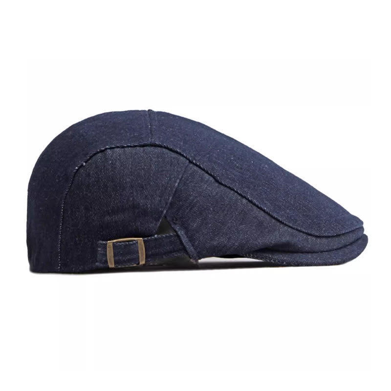 Klassische verstellbare Golf-Baskenmütze aus Denim
