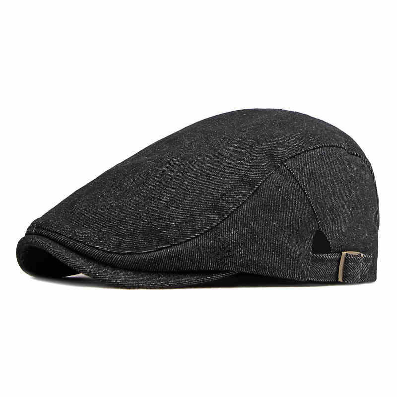 Klassische verstellbare Golf-Baskenmütze aus Denim