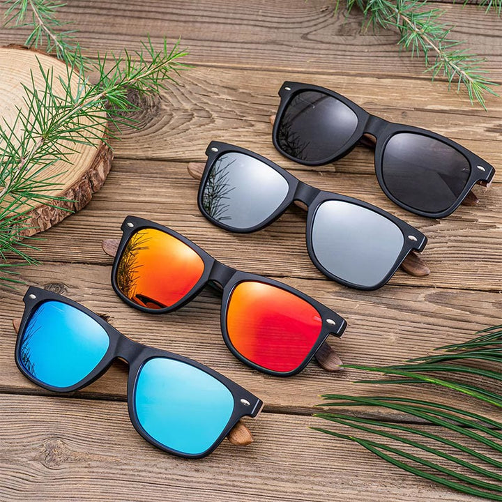 Sonnenschirm Spiegel Sonnenbrille benutzerdefinierte Name Holzetui