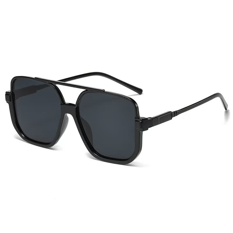 Übergroße Sonnenbrille mit quadratischem Rahmen und Sonnenschutz