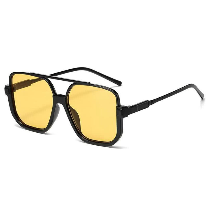 Übergroße Sonnenbrille mit quadratischem Rahmen und Sonnenschutz
