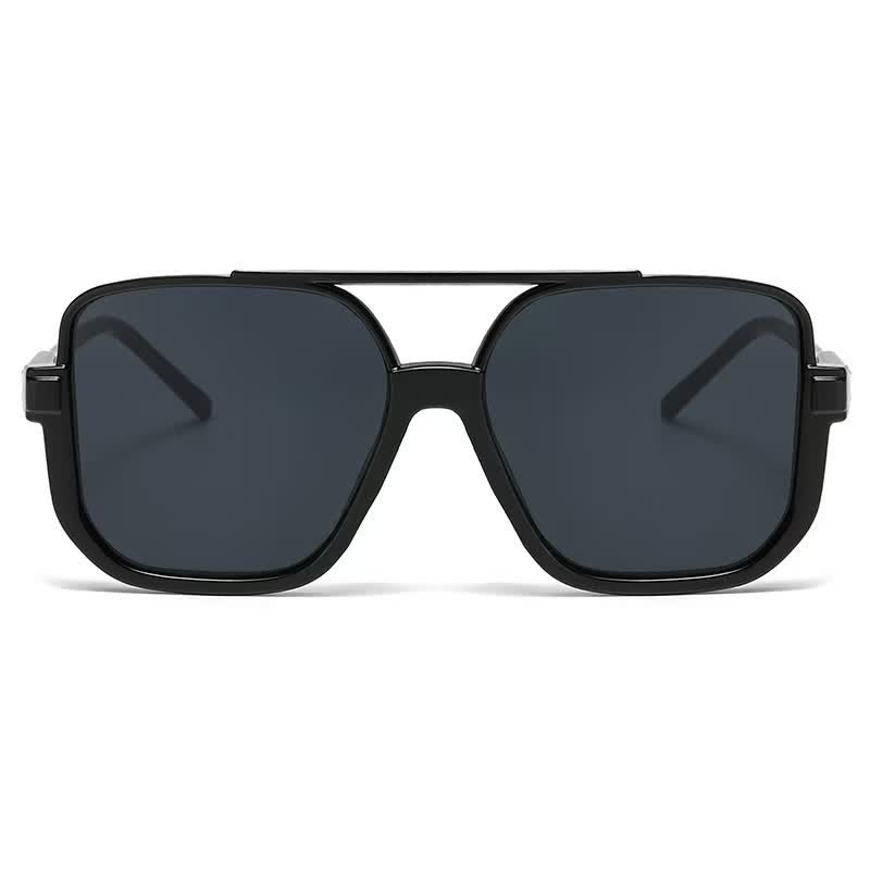 Übergroße Sonnenbrille mit quadratischem Rahmen und Sonnenschutz