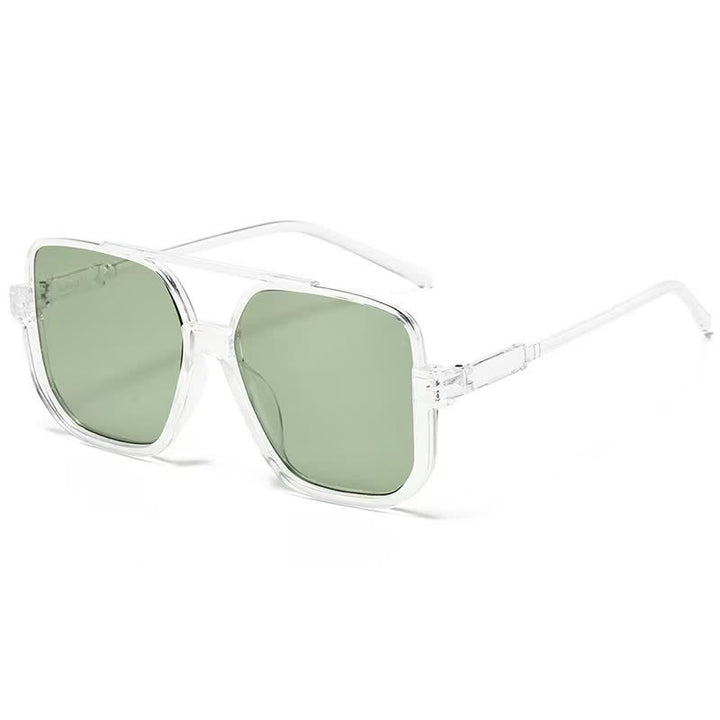 Übergroße Sonnenbrille mit quadratischem Rahmen und Sonnenschutz