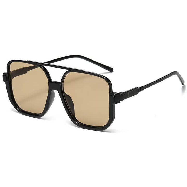 Übergroße Sonnenbrille mit quadratischem Rahmen und Sonnenschutz