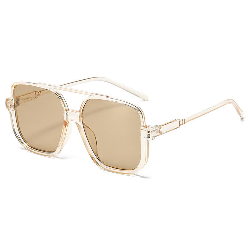Übergroße Sonnenbrille mit quadratischem Rahmen und Sonnenschutz