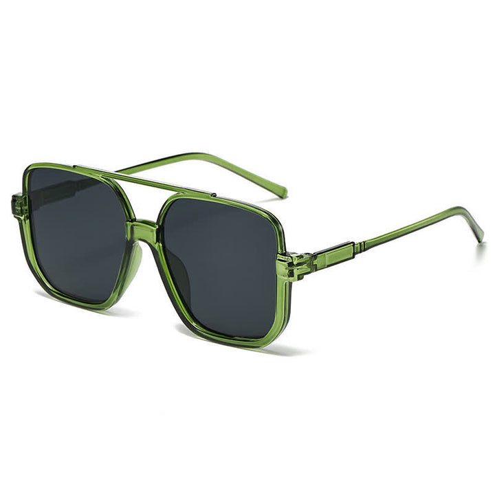 Übergroße Sonnenbrille mit quadratischem Rahmen und Sonnenschutz