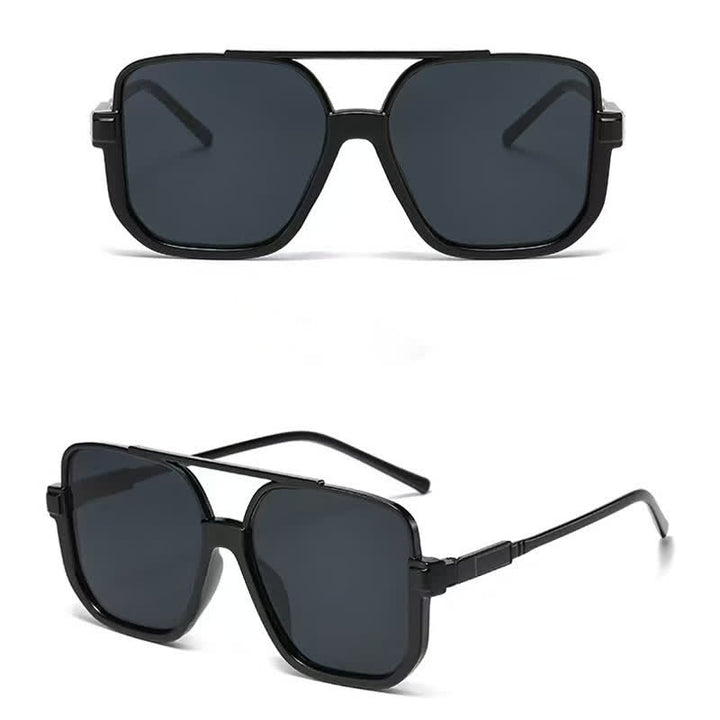 Übergroße Sonnenbrille mit quadratischem Rahmen und Sonnenschutz