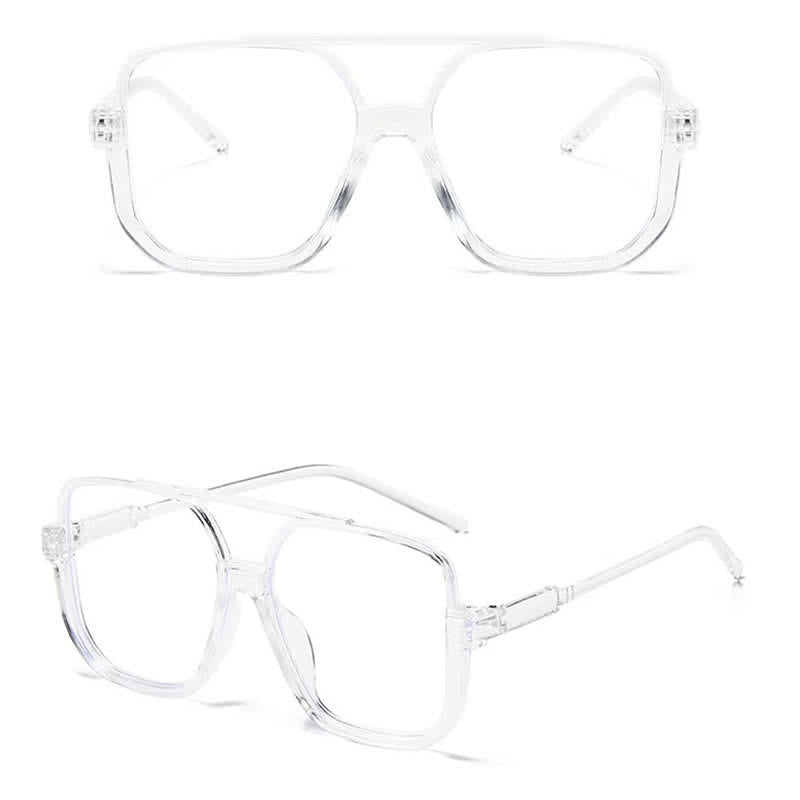 Übergroße Sonnenbrille mit quadratischem Rahmen und Sonnenschutz