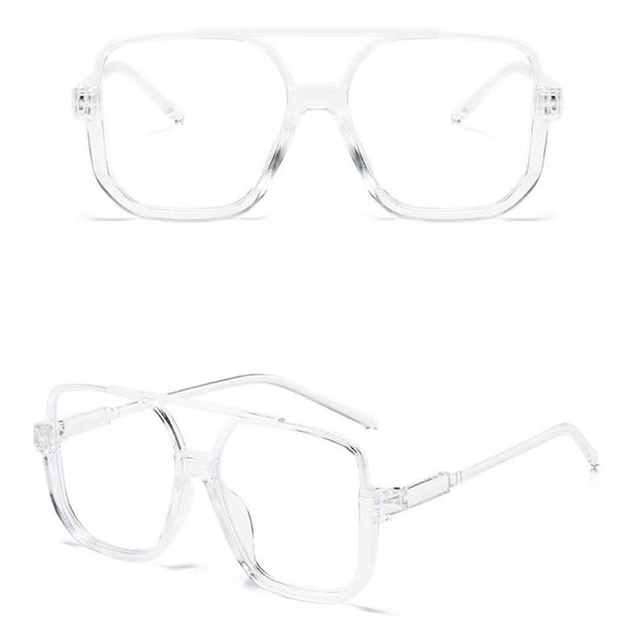 Übergroße Sonnenbrille mit quadratischem Rahmen und Sonnenschutz