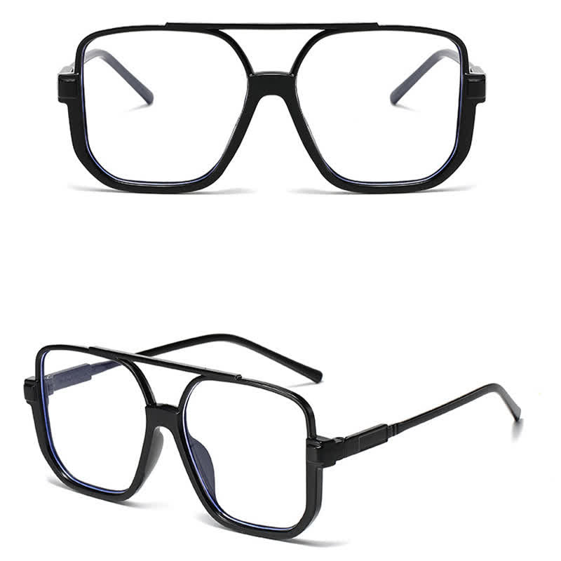 Übergroße Sonnenbrille mit quadratischem Rahmen und Sonnenschutz