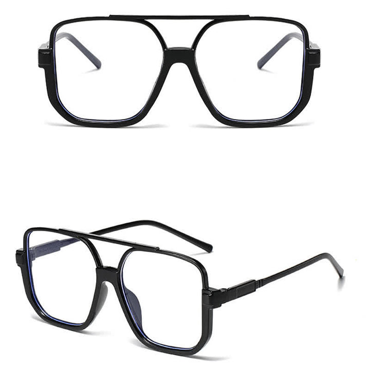 Übergroße Sonnenbrille mit quadratischem Rahmen und Sonnenschutz