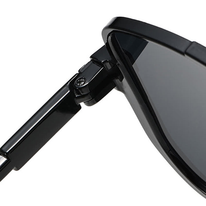 Übergroße Sonnenbrille mit quadratischem Rahmen und Sonnenschutz