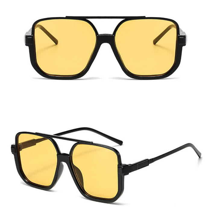 Übergroße Sonnenbrille mit quadratischem Rahmen und Sonnenschutz