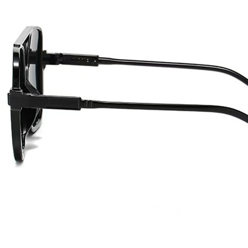 Übergroße Sonnenbrille mit quadratischem Rahmen und Sonnenschutz
