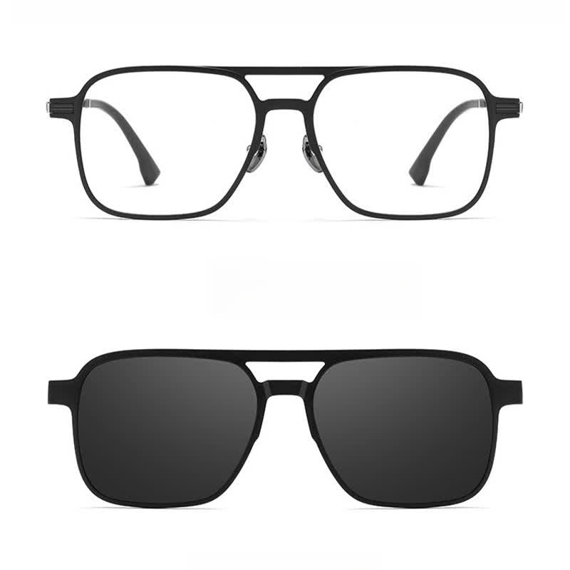 3-teilige kreative magnetische Clip-on-Linse & Brillenrahmen Sonnenbrille