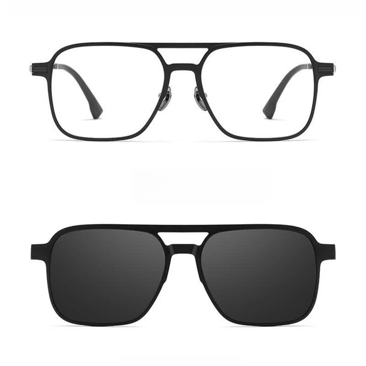 3-teilige kreative magnetische Clip-on-Linse & Brillenrahmen Sonnenbrille
