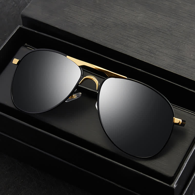 Polarisierte Sonnenbrille aus Metall zum Autofahren und Angeln