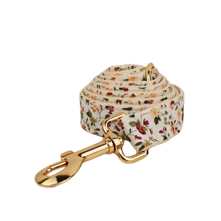 Floral Pet Verstellbares Hundehalsband mit Fliege und Leine