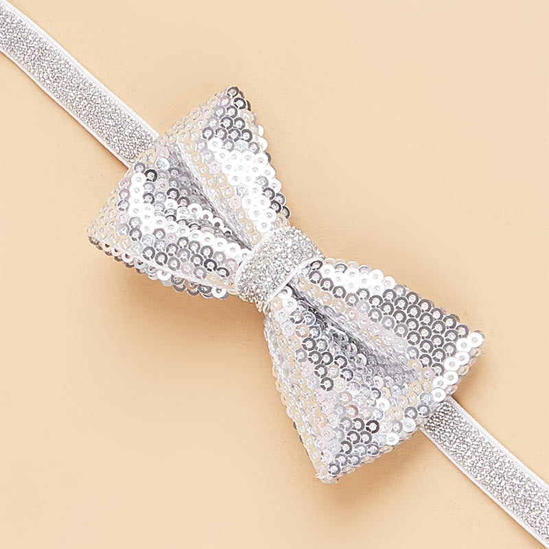 Glitzernde Pailletten-Halsband-Fliege für Haustiere, verstellbar