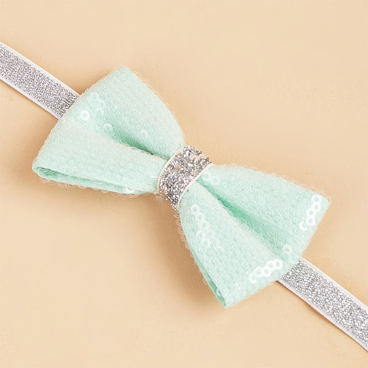 Glitzernde Pailletten-Halsband-Fliege für Haustiere, verstellbar