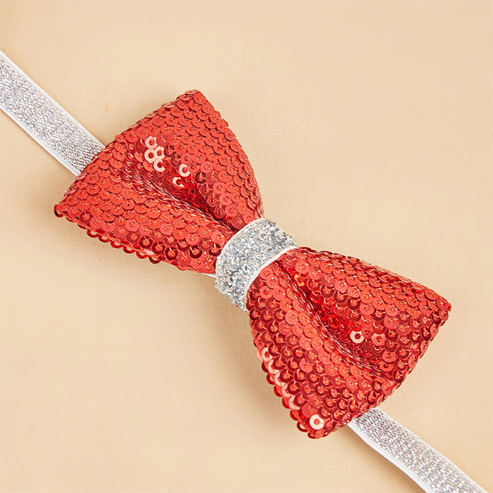 Glitzernde Pailletten-Halsband-Fliege für Haustiere, verstellbar