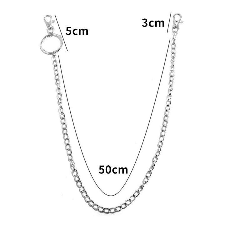 Punk-Gürtelkette, dreilagige Gothic-Taillenkette