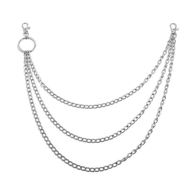 Punk-Gürtelkette, dreilagige Gothic-Taillenkette