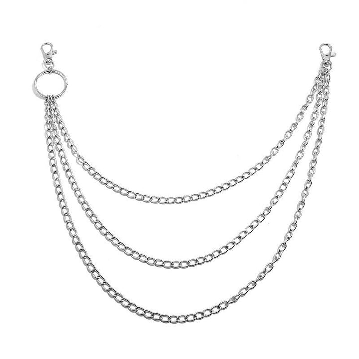 Punk-Gürtelkette, dreilagige Gothic-Taillenkette