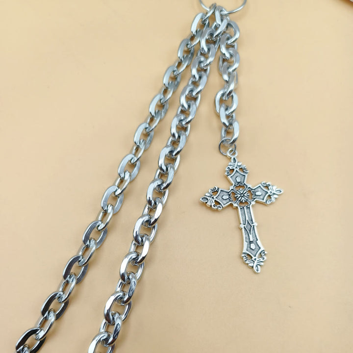 Kreuzgürtelkette Doppellagige Gothic Taillenkette