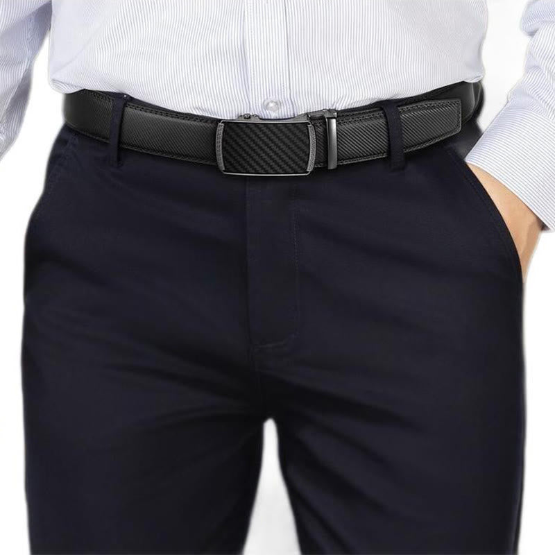 Herren Business-Gürtel aus echtem Leder mit Schieberatsche