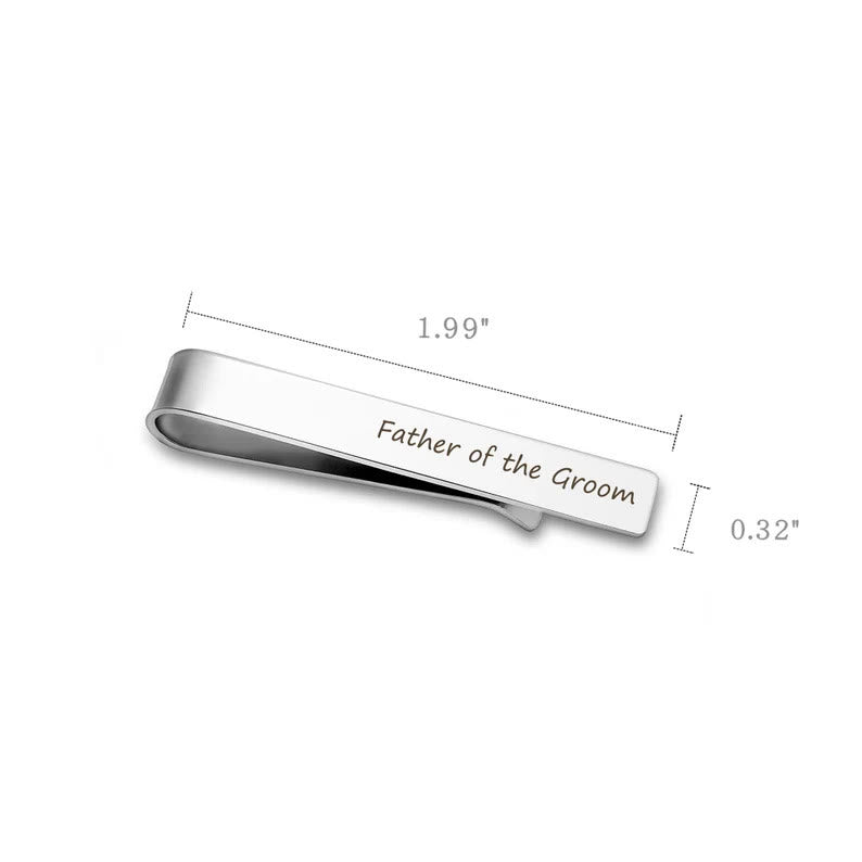 Krawattennadel für Hochzeiten mit individuellem Text