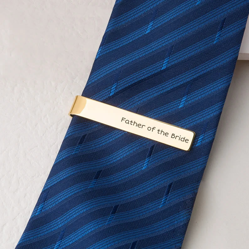 Krawattennadel für Hochzeiten mit individuellem Text - Gold - image 1