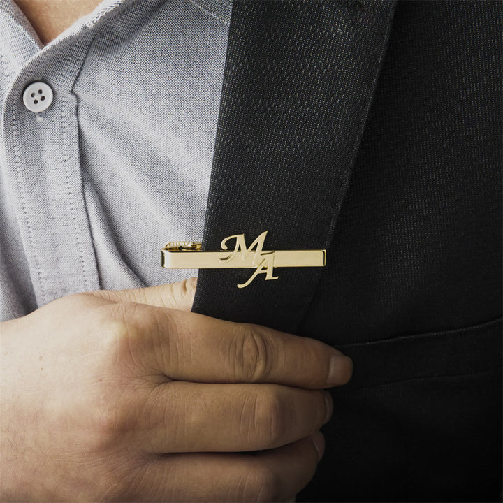 Personalisierte Krawattennadel mit Ihren Anfangsbuchstaben für Hochzeiten