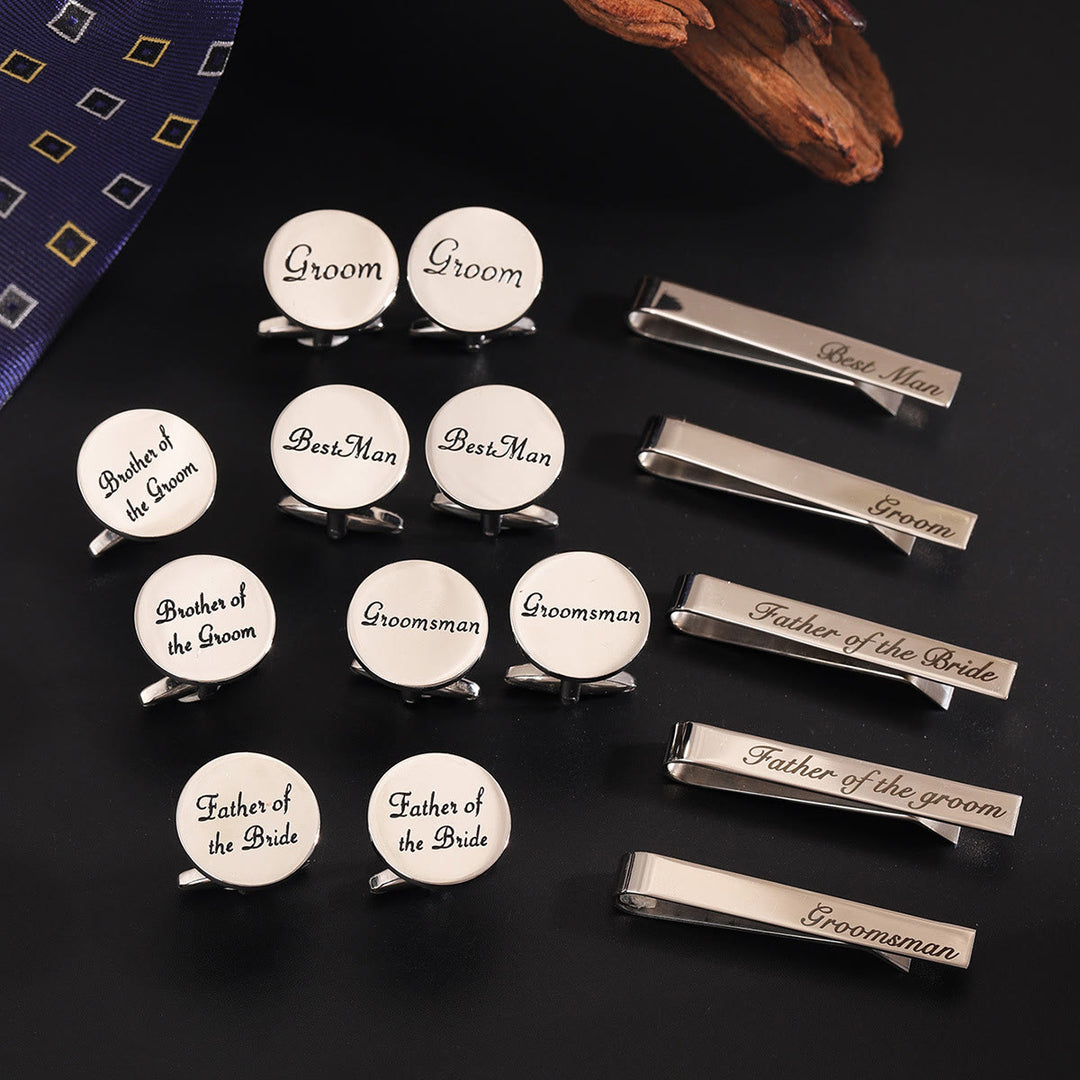 3er Set Krawattenklammer für den Trauzeugen für Hochzeitsanzug - image 0