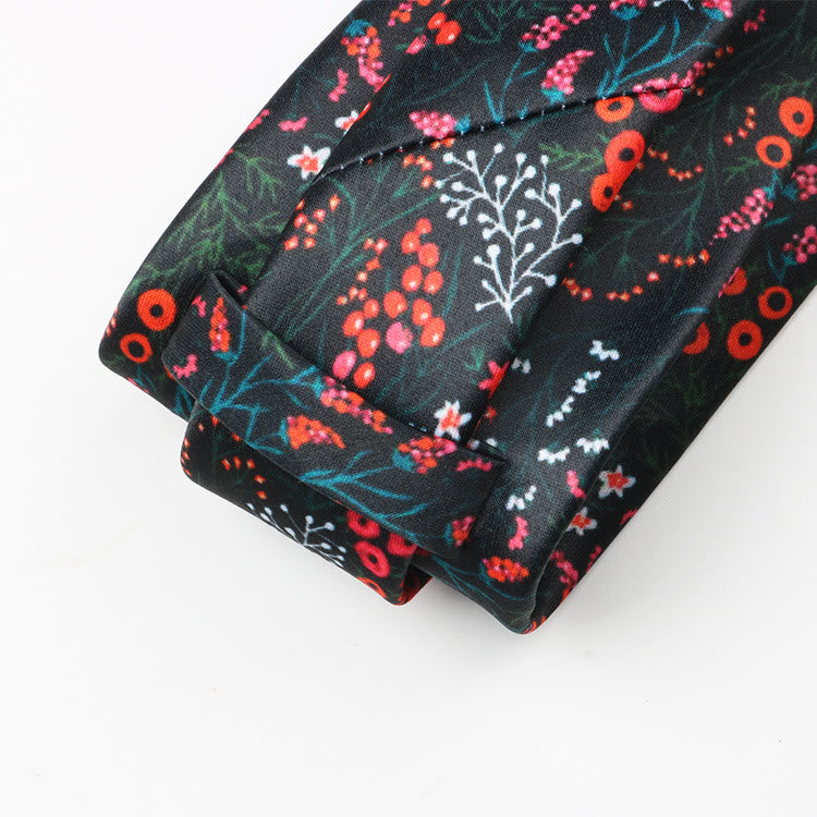Herren-Krawatte mit Waldbeeren-Blumenmuster