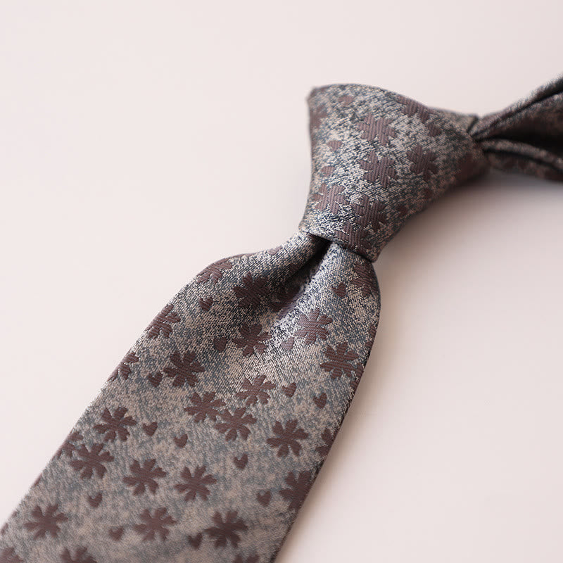 Herren-Krawatte mit Schokoladenblumen-Mini-Blumenmuster