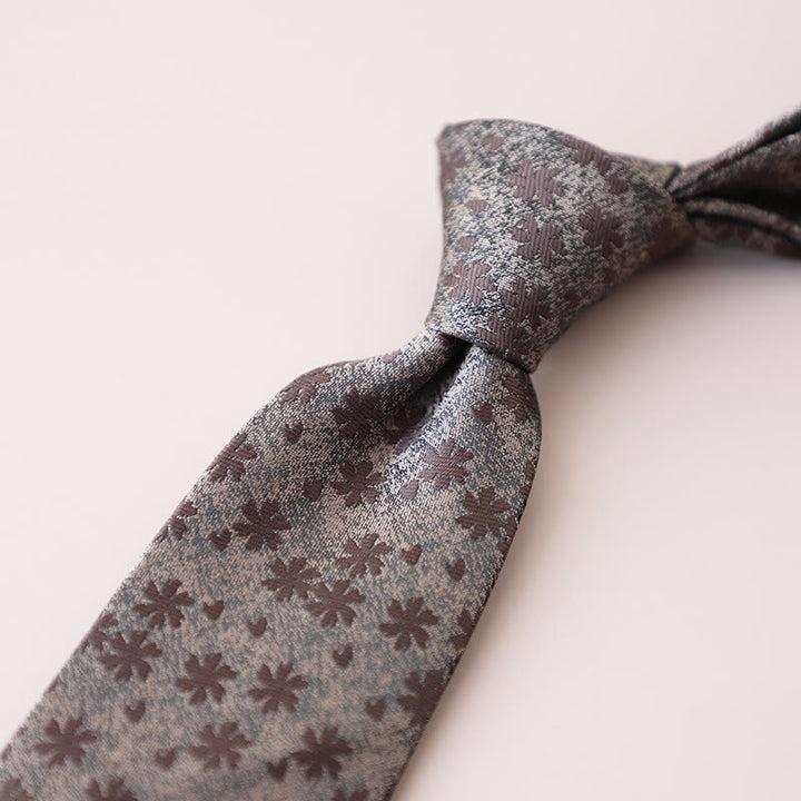 Herren-Krawatte mit Schokoladenblumen-Mini-Blumenmuster