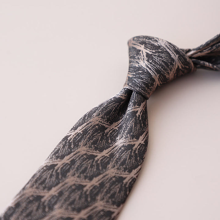 Herren Krawatte mit Waldzweigen und Blumenmuster
