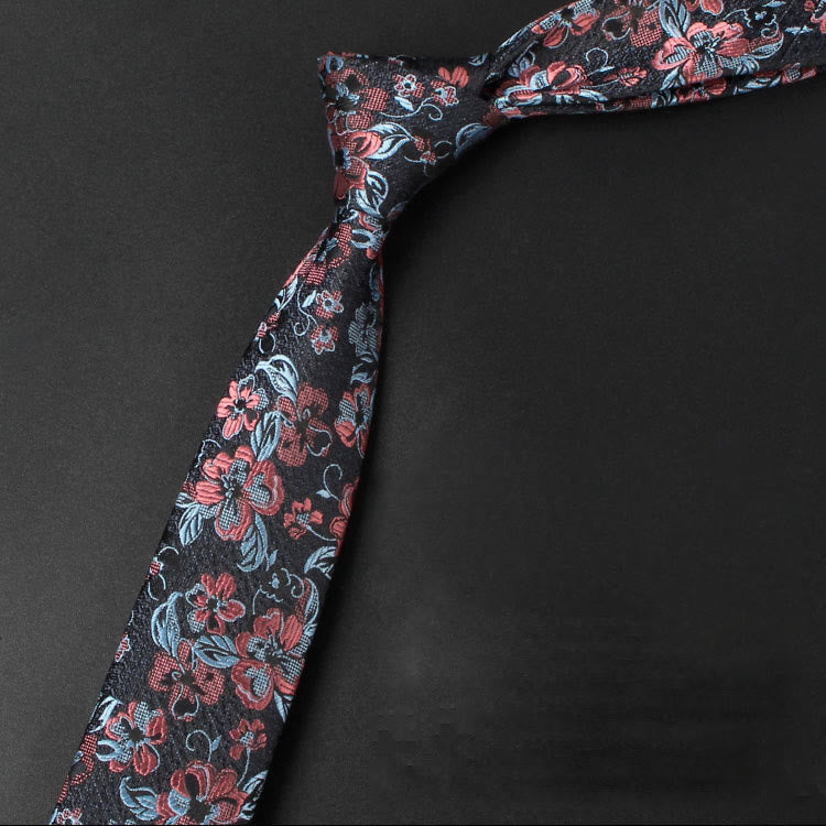Herren Krawatte mit zartem Blumenmuster