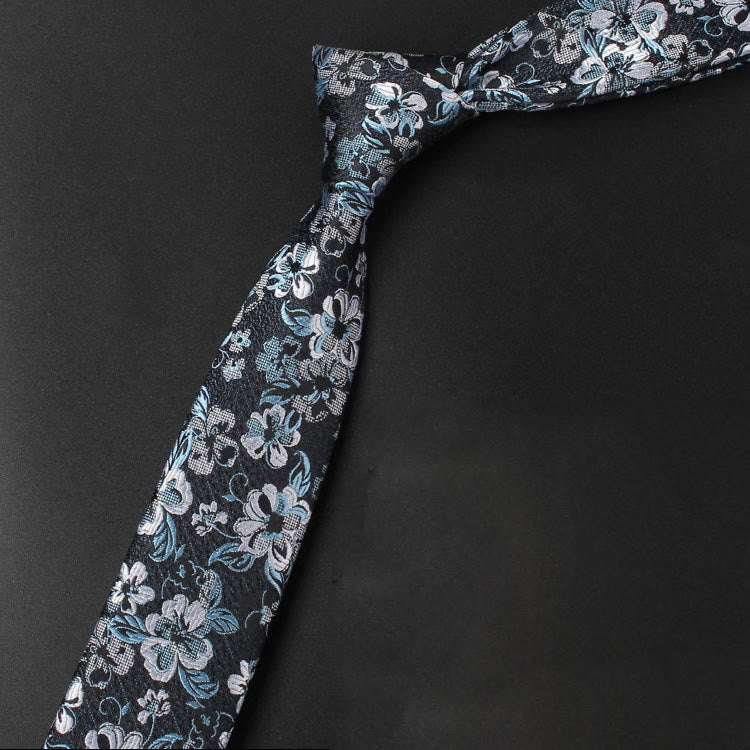 Herren Krawatte mit zartem Blumenmuster