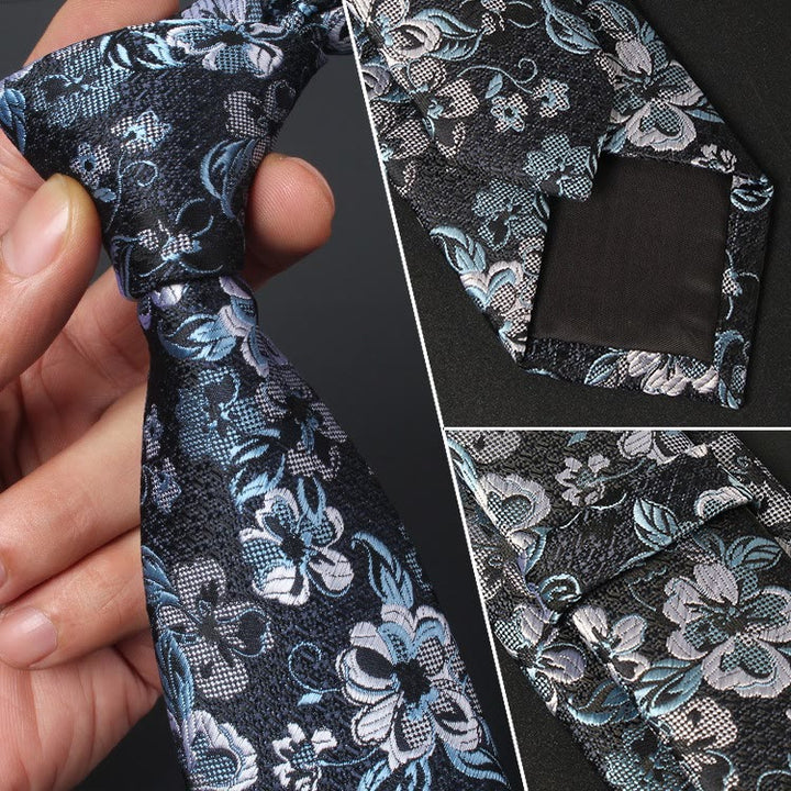 Herren Krawatte mit zartem Blumenmuster